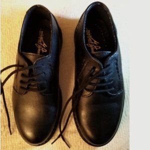 NEW Michael James Boys Size 10 1/2 Med Dress Shoes Black w/ Laces MADE IN ITALY